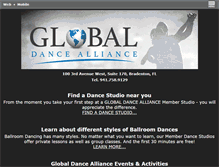 Tablet Screenshot of globaldancealliance.com